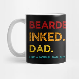 Bearded inked dad funny definition Mug